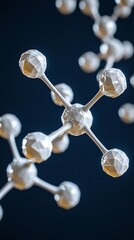 Poster - Molecular structure, science, abstract, dark background, research