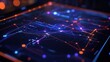© Justlight - Visualizing a complex interconnected network on a transparent display, representing innovative manufacturing process management in industry 4.0 with automation and data exchange