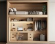 ©  Green Creator - Elevated bed design with builtin workspace and wardrobe underneath, perfect for tiny apartments