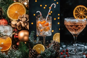 Wall Mural - Holiday Cocktails: Winter Drinks and Decorations