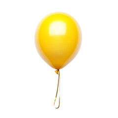 Poster - A vibrant yellow balloon floats against a stark black background the balloon is glossy and round, appearing light and festive.
