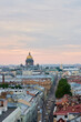 Panoramic view of the city of Saint-Petersburg, Russia with Saint-isaacs cathedral