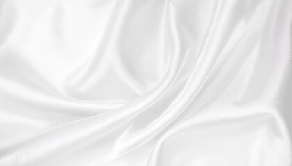Poster - luxurious white silk fabric with soft swirling folds, smooth texture, and gentle sheen, ideal for background