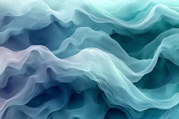 Wall Mural - Abstract Blue Green Wave Pattern Design