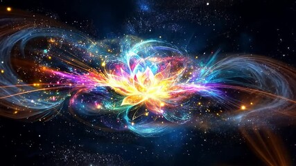 Poster - dynamic cosmic patterns with vibrant colors and swirling energy in stunning 4k resolution