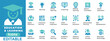 © cooldesignersc - Explore premium Education and Learning vector sets featuring icons for online classes, STEM, skill-building, and innovation