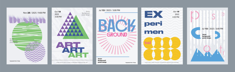 Aufkleber - Geometric Cover Layout Templates
