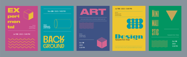 Aufkleber - Geometric Cover Layout Templates