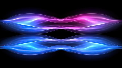 Poster - the dynamic neon curve and futuristic blue-purple hues come alive in an abstract night-time timelaps