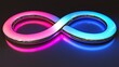 © banzeo - Illuminated infinity symbol, dark background, concept, endless possibilities, website design