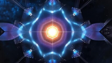 Wall Mural - cosmic explosion reveals vibrant energy patterns in deep space environment