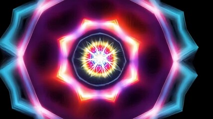 Poster - colorful abstract patterns dance in mesmerizing light and motion over a black background