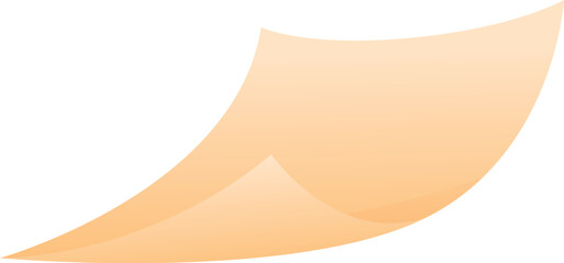 Poster - light orange sheet of paper flying in the wind