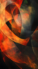 Canvas Print - Dynamic abstract designs with intersecting shapes and glowing hues.