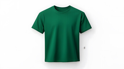 Wall Mural - Dark green t-shirt mock up isolated on white