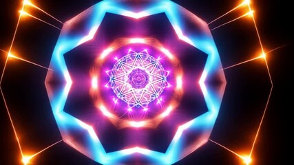 Poster - exploring vibrant geometrical patterns created through artificial intelligence in 4k resolution