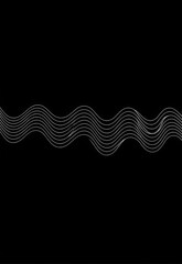 Wall Mural - Black Line Wavy Line Type Dynamic Picture
