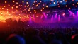 © amankris99 - Vibrant Music Festival Scene with Colorful Lights and Crowded Audience