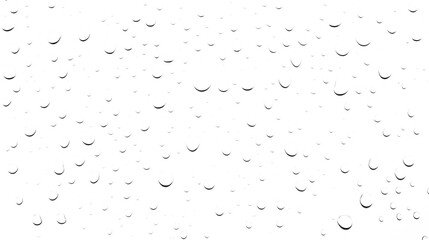 Fototapete - Closeup of Isolated Transparent Water Droplets Suspended Against a Simple White Backdrop Creating a Minimalist and Elegant Composition with Reflections and Ripples