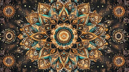 Poster - mesmerizing kaleidoscope patterns created with advanced artificial intelligence technology
