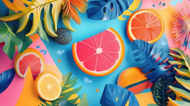 Playful moments inspire joyful and colorful summer graphics.