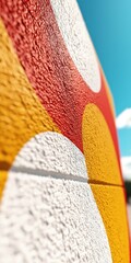 Poster - Vibrant colorful abstract art urban mural wall detail outdoor setting close-up view artistic expression