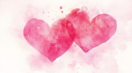 Poster - Blending abstract pink heart shapes artistic studio digital art soft water environment creative perspective love concept