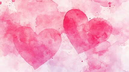 Poster - Soft water abstracts pink heart shapes blending in tranquil waters artistic visuals calm environment dreamy concept