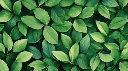 Poster - Enhancing spaces with botanical green leaves patterns nature digital art indoor environments aesthetic appeal