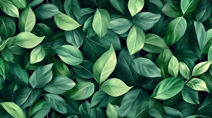 Poster - Enhancing your space with botanical green leaves patterns home decor digital art indoor environment aesthetic appeal