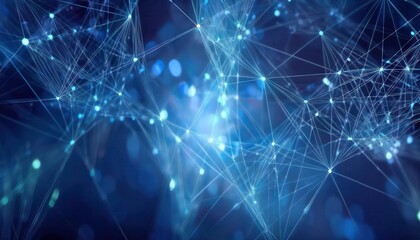 Leinwandbilder - futuristic neural network visualization with glowing data nodes, abstract digital connections, ai technology background

