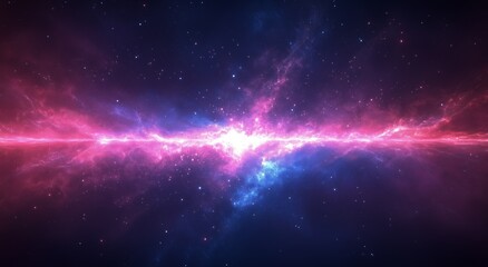 Wall Mural - vibrant cosmic colors blend in a galaxy filled with stardust and light in deep space