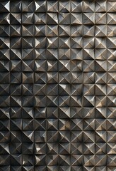 Aufkleber - Abstract Metallic Triangular Pattern Wall Design