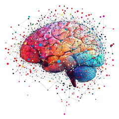 Poster - Colorful Brain Network Abstract Artistic Representation