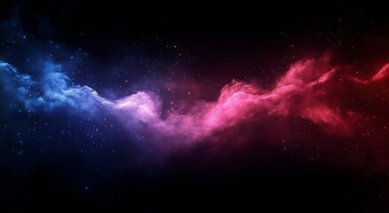 Wall Mural - Colorful cosmic nebula with swirling gases and stars in the night sky