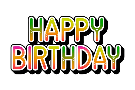 Stunning Happy Birthday Graphic Design. Festive & Modern Vector Art