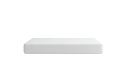 Aufkleber - The image shows a single white rectangular mattress isolated on a black background.