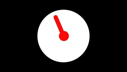 Poster - Simple clock icon representing time, perfect for digital apps, scheduling tools, and time management features.