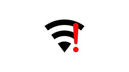 Poster - No WiFi symbol indicating network disconnection, lack of internet access, connectivity issues, or offline mode for digital devices and services.