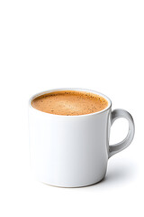 Wall Mural - Cup of Cappuccino With Creamy Foam isolated on white background