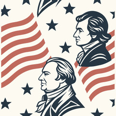 Wall Mural - presidents day,  usa, american, patriotic, democracy, freedom, holiday, celebration, historic, national, event