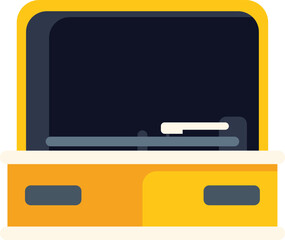 Poster - vector illustration of an empty school blackboard hanging on a white wall in a classroom