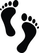 © Bharotray - Black silhouette of two human footprints