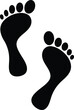 © Bharotray - Black silhouette of two human footprints