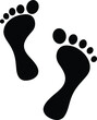 © Bharotray - Black silhouette of two human footprints