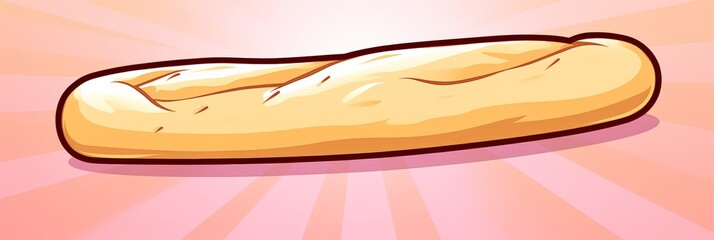 Poster - Elegant baguette displayed against a soft pink backdrop with subtle color palette