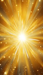 Poster - Abstract background featuring radiant gold and yellow sun rays symbolizing the essence of spring