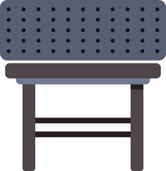 Poster - contemporary bench featuring a perforated backrest, ideal for modern interior design and public spac