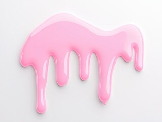 Poster - Neon light letters melting into liquid typography, isolated on white background.