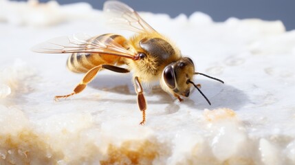 Poster - Stunning macro photography showcasing insect and resin textures with a clean, minimal background